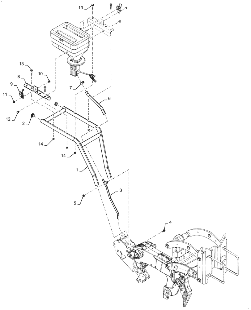 Схема запчастей Case IH 2160 - (63.110.AF[04]) - GRANULAR CHEMICAL COMPLETING (63) - CHEMICAL APPLICATORS