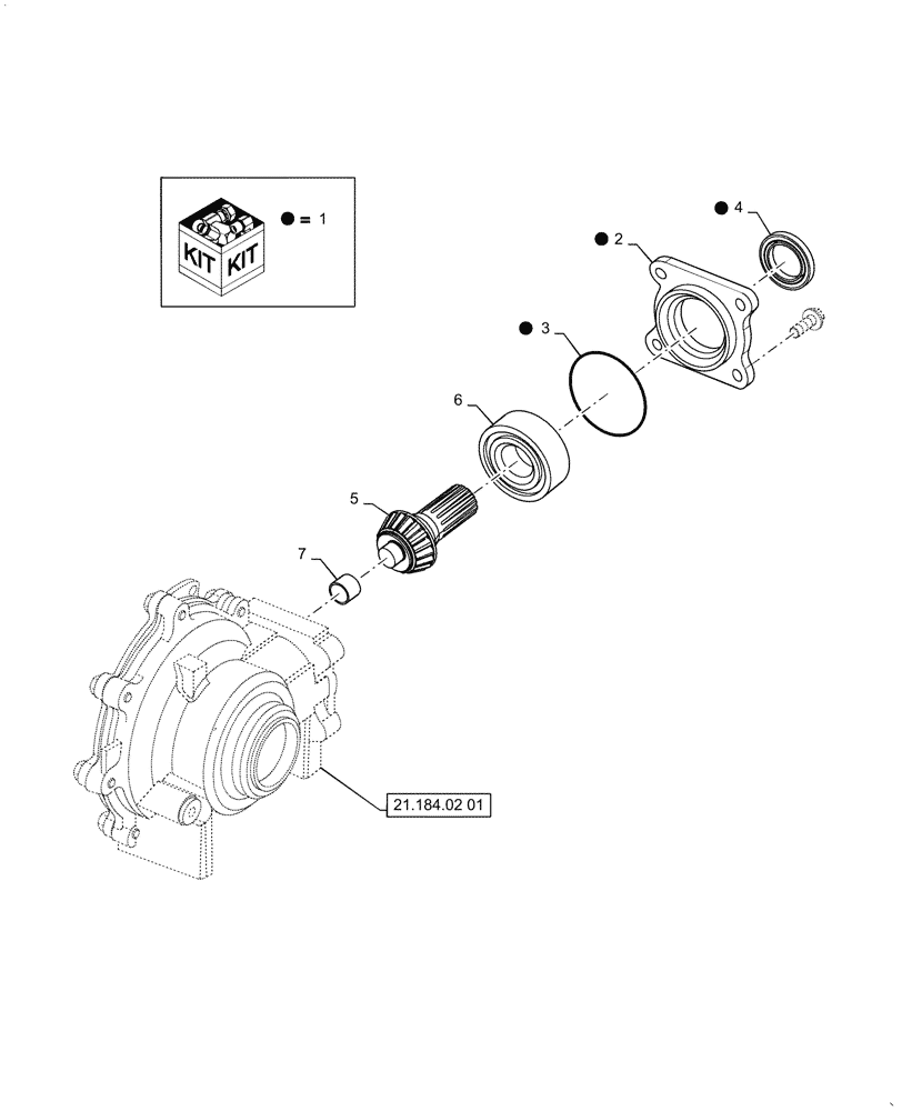 Схема запчастей Case IH SCOUT XL - (21.184.02[02]) - FRONT DIFFERENTIAL, INPUT (BEFORE APR 4 2016) (21) - TRANSMISSION