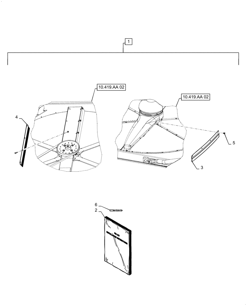 Схема запчастей Case IH 7140 - (88.100.10[01]) - DIA KIT, STATIONERY AIR CLEANER BRUSH (88) - ACCESSORIES