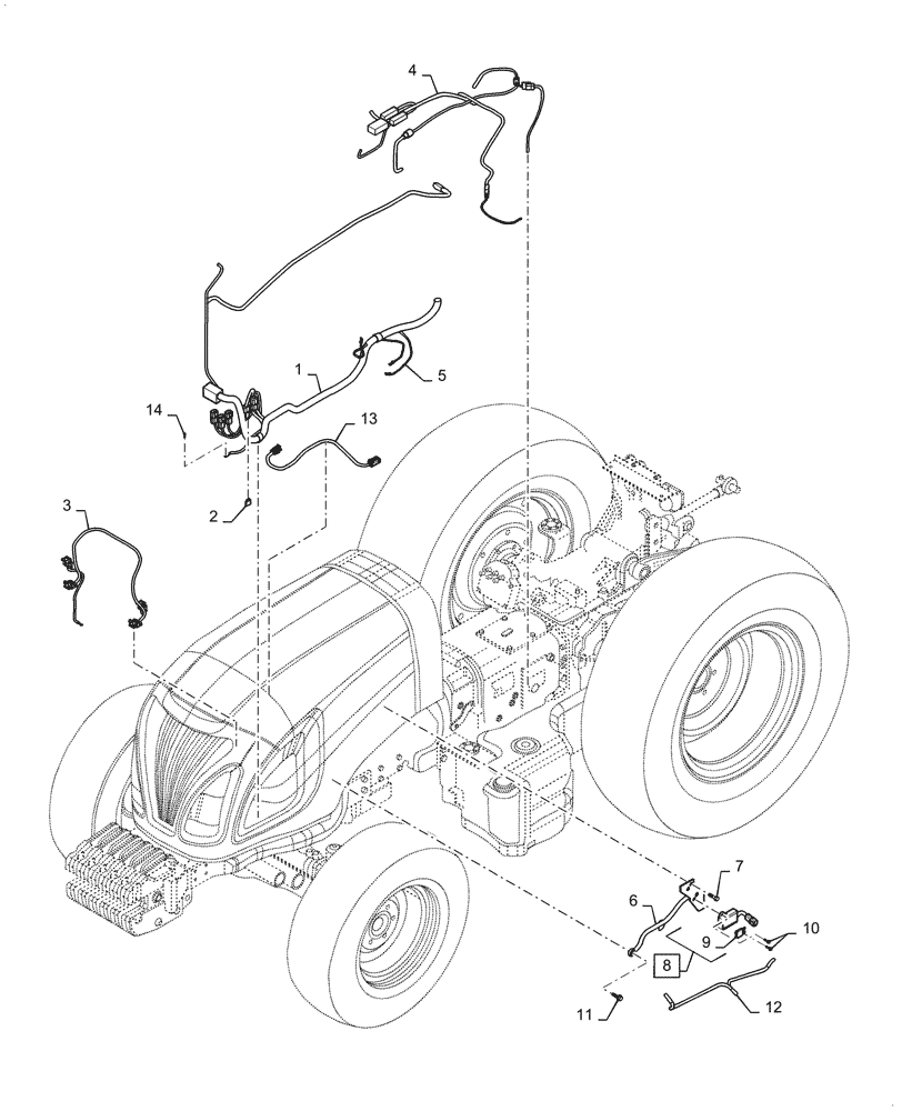 Схема запчастей Case IH FARMALL 40C - (55.101.AC) - WIRING ASSY (55) - ELECTRICAL SYSTEMS
