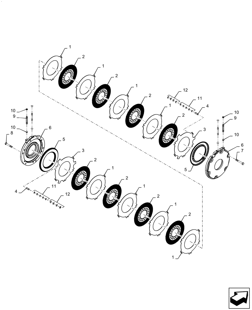 Схема запчастей Case IH MAGNUM 3154 - (33.202.AR[01]) - BRAKE ASSY, STANDARD REAR AXLE BSN ZFRF05000 (33) - BRAKES & CONTROLS