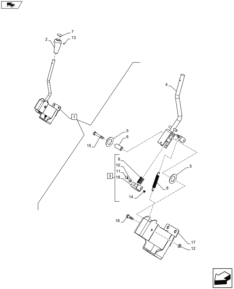 Схема запчастей Case IH FARMALL 115C - (37.106.AG[01]) - VAR - 330772, 334203 - AUTOMATIC HITCH (GERMANY), CONTROL LEVER - COMPONENTS (37) - HITCHES, DRAWBARS & IMPLEMENT COUPLINGS