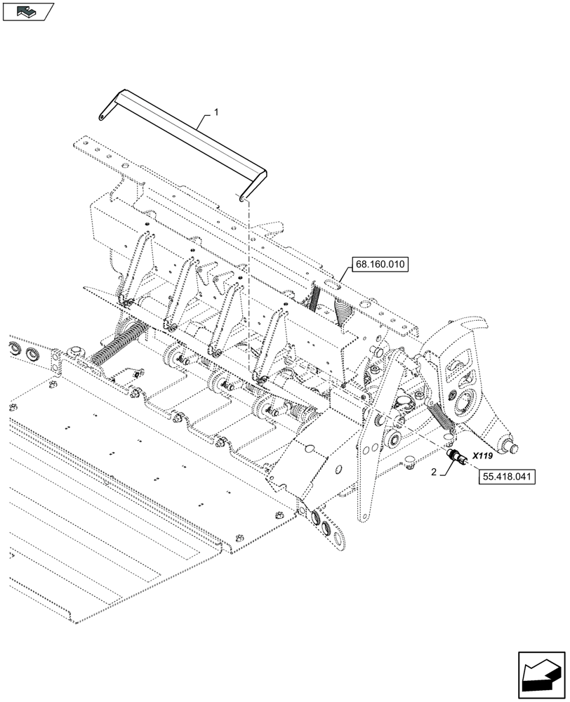 Схема запчастей Case IH LB324R - (55.433.020) - SINGLE MISTIE INDICATOR SENSOR - F137150 (55) - ELECTRICAL SYSTEMS