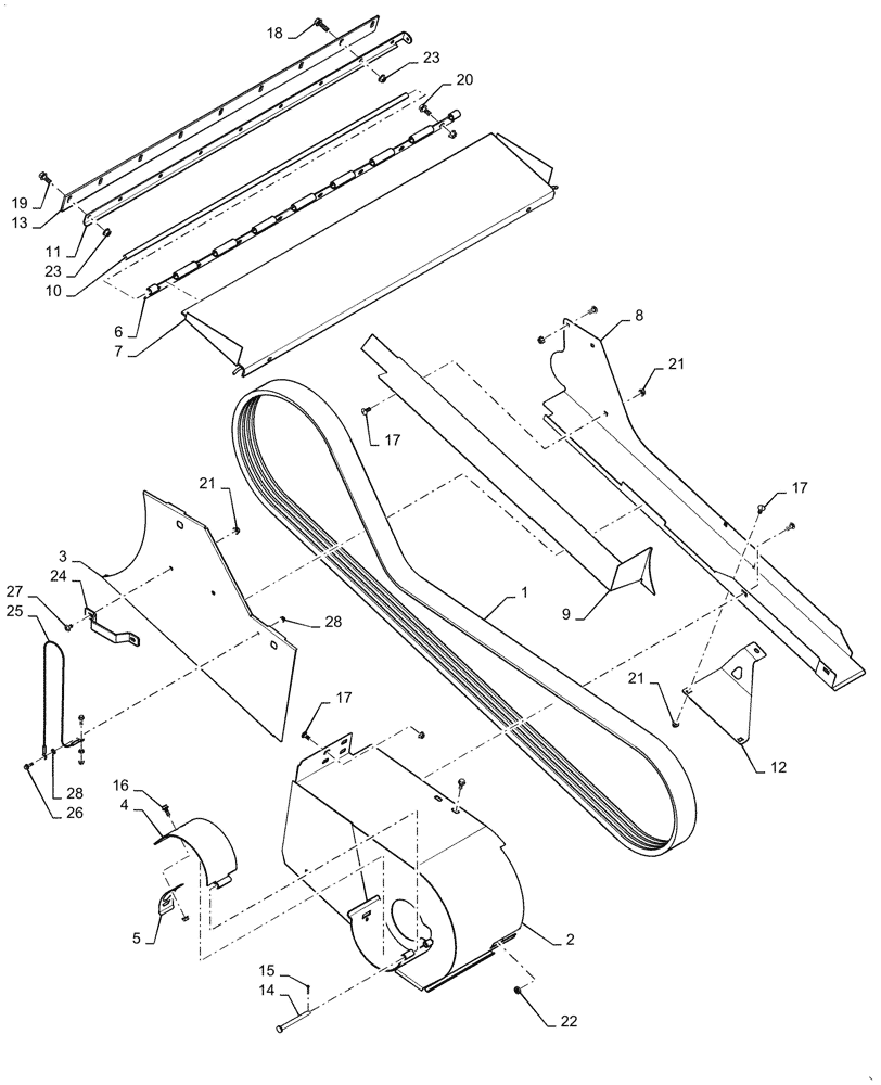 Схема запчастей Case IH 7140 - (60.120.AI[04]) - VAR - 425081 - DRIVE, HEADER, SINGLE SPEED, STANDARD (60) - PRODUCT FEEDING