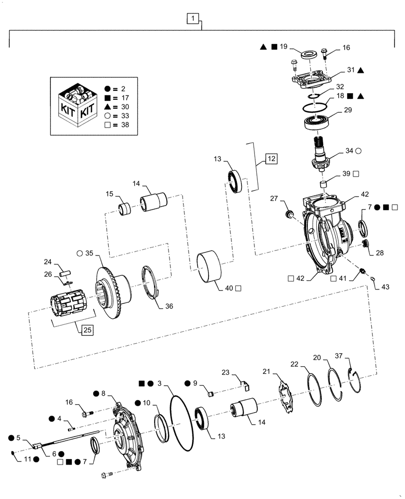 Схема запчастей Case IH SCOUT XL - (21.184.02[03]) - FRONT DIFFERENTIAL (AFTER APR 4 2016) (21) - TRANSMISSION