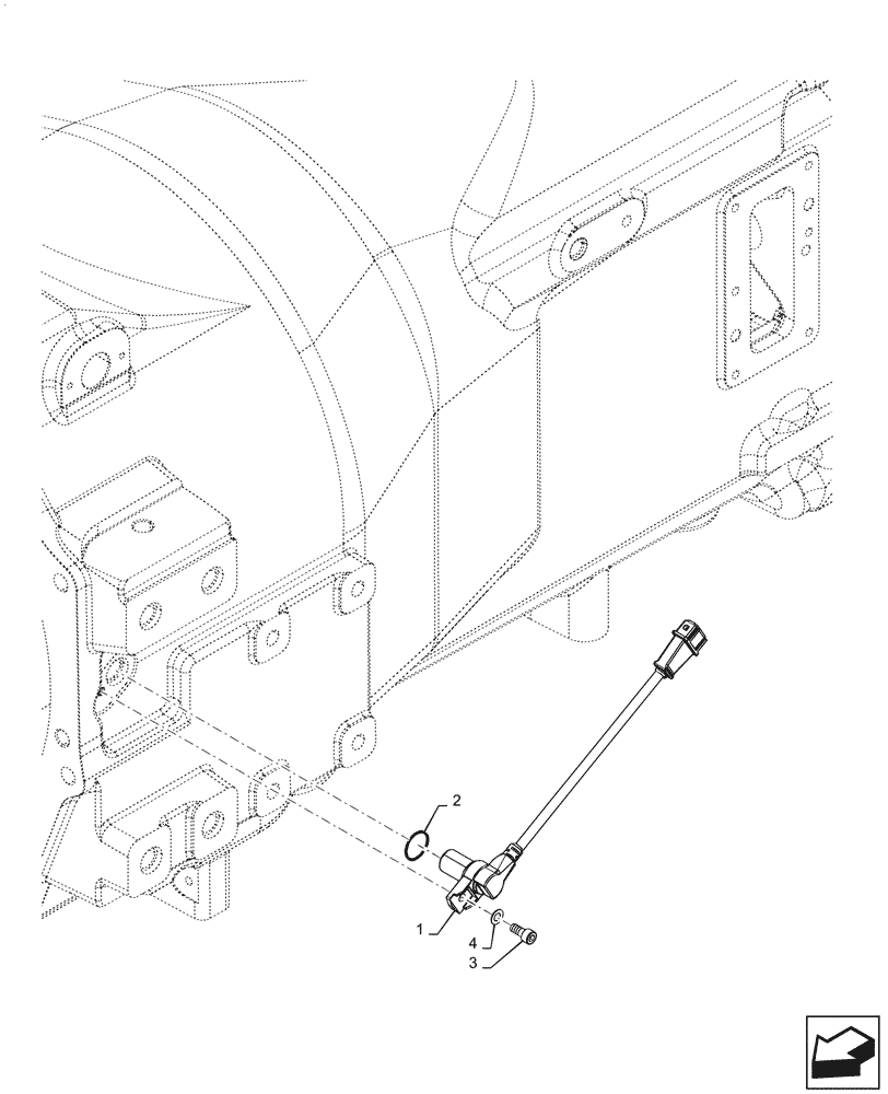 Схема запчастей Case IH PUMA1654 - (55.020.AF[03]) - TRANSMISSION HOUSING, SPEED SENSOR (55) - ELECTRICAL SYSTEMS
