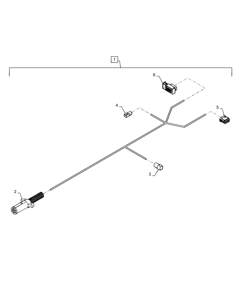 Схема запчастей Case IH TM255 - (55.511.068) - FRONT WIRE HARNESS ASSY (55) - ELECTRICAL SYSTEMS