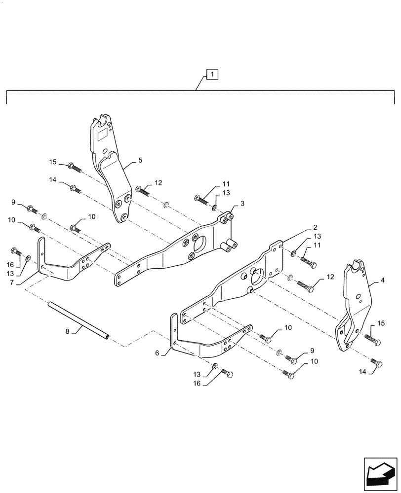 Схема запчастей Case IH L745 - (39.100.150[01]) - VAR - 713646006 - SUBFRAME, MOUNTING PARTS (39) - FRAMES AND BALLASTING