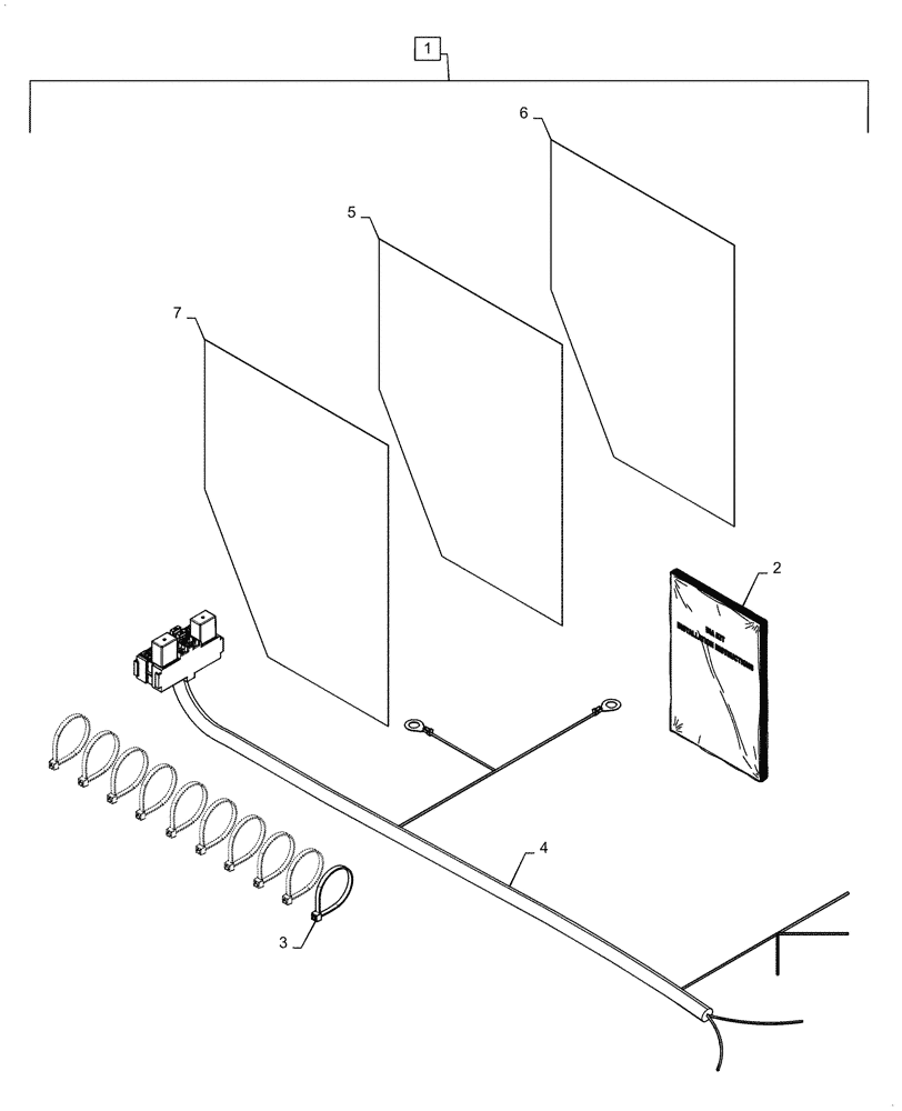 Схема запчастей Case IH 7088 - (88.100.55[11]) - DIA KIT, CXCM UPDATE (88) - ACCESSORIES