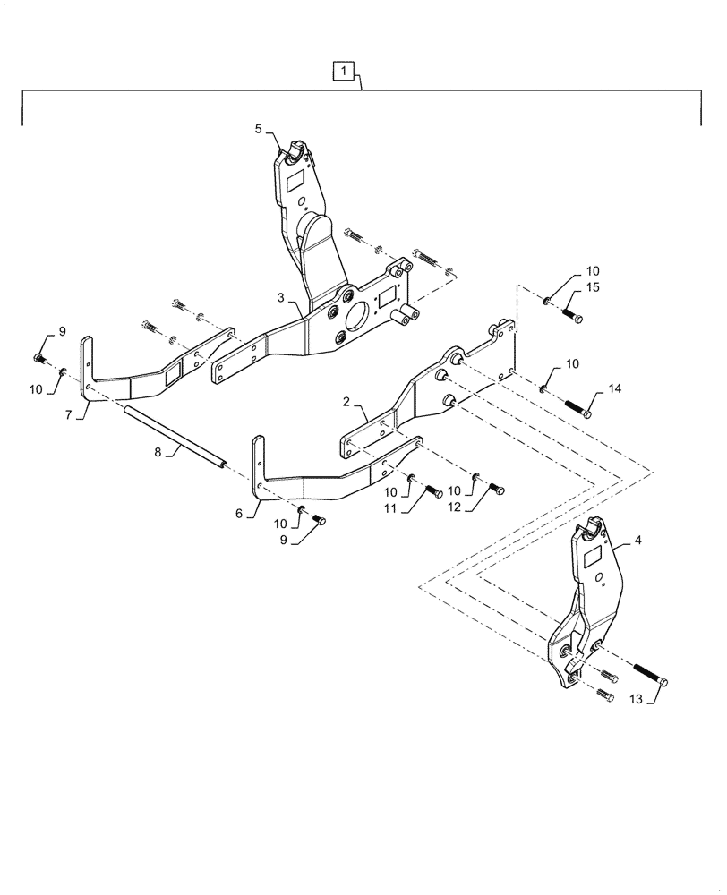 Схема запчастей Case IH L755 - (39.100.170) - VAR - 713727006 - SUBFRAME, MOUNTING PARTS (39) - FRAMES AND BALLASTING