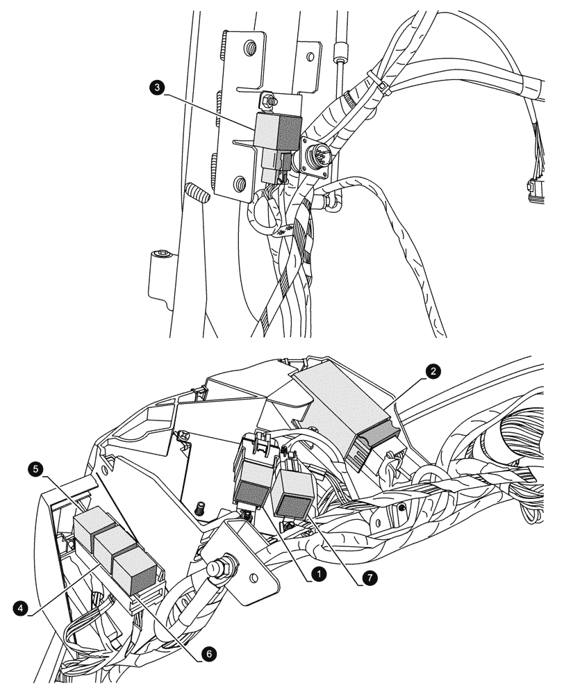Схема запчастей Case IH OPTUM 300 CVT - (05.100.043[03]) - MAINTENANCE PARTS - FUSES, RELAY (05) - SERVICE & MAINTENANCE