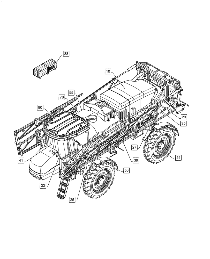 Схема запчастей Case IH PATRIOT 2250 - (00.000.00[01]) - MAIN INDEX (00) - GENERAL & PICTORIAL INDEX