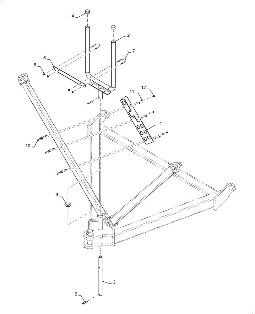 Схема запчастей Case IH 4765 - (37.162.AA[05]) - AIR PACK HANGER (37) - HITCHES, DRAWBARS & IMPLEMENT COUPLINGS