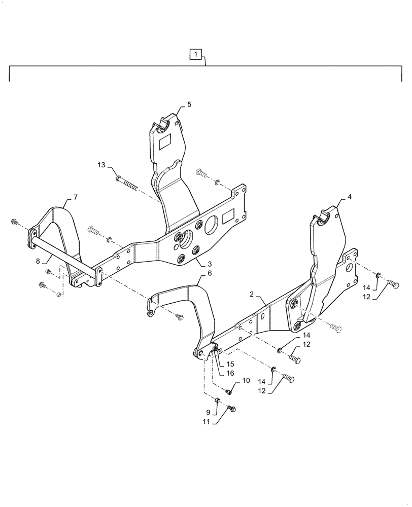 Схема запчастей Case IH L755 - (39.100.260) - VAR - 713744006 - SUBFRAME, MOUNTING PARTS (39) - FRAMES AND BALLASTING