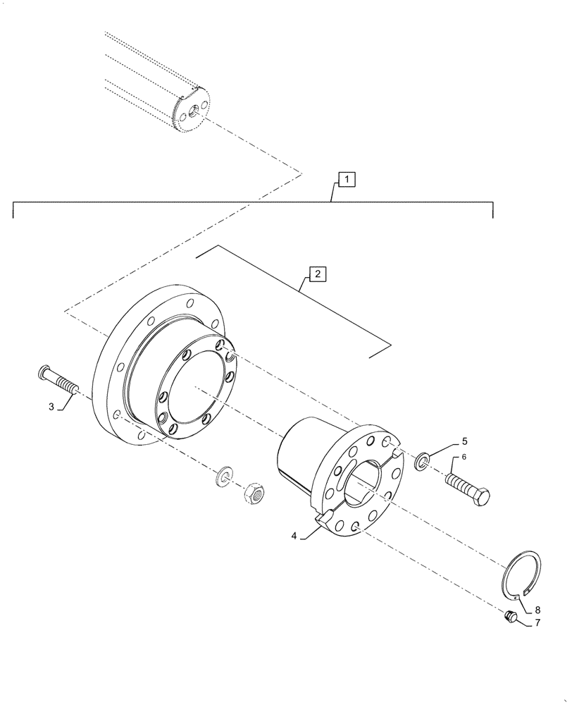 Схема запчастей Case IH PUMA1654 - (27.120.AR[01]) - REAR AXLE, WHEEL HUB (27) - REAR AXLE SYSTEM