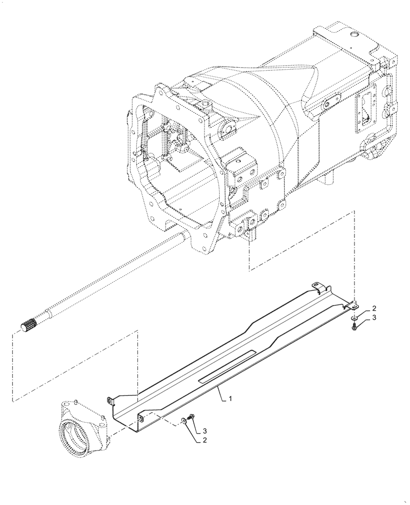 Схема запчастей Case IH PUMA1804 - (23.314.AB[02]) - DRIVE SHAFT, SHIELD (23) - FOUR WHEEL DRIVE SYSTEM