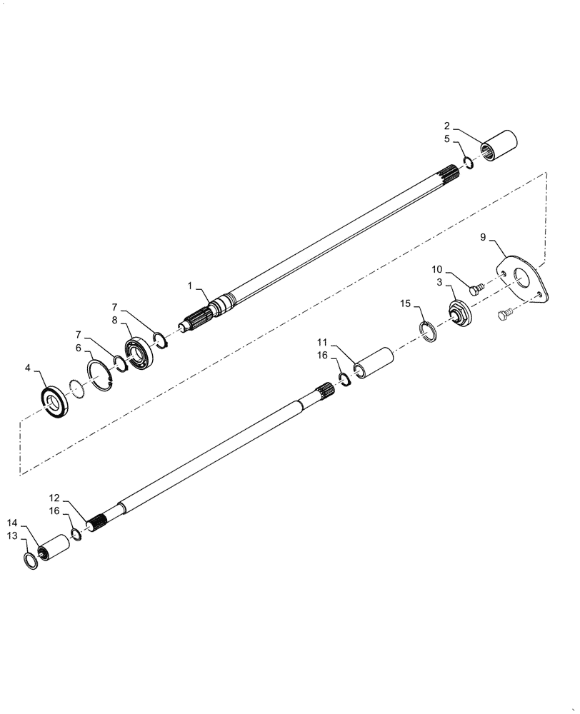 Схема запчастей Case IH PUMA1804 - (23.314.AB[01]) - PROPELLER SHAFT (23) - FOUR WHEEL DRIVE SYSTEM