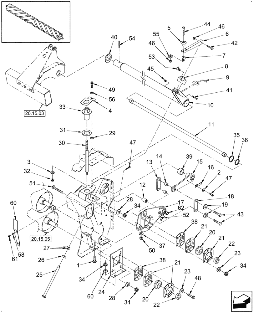Схема запчастей Case IH HDX142 - (20.15.04[2]) - CONDITIONER, LH, FROM 10/21/06 (58) - ATTACHMENTS/HEADERS