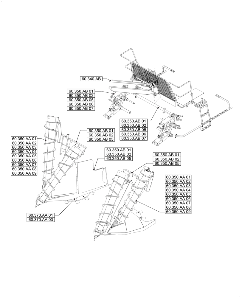 Схема запчастей Case IH A8800 - (00.000.60[02]) - PICTORIAL INDEX - PRODUCT FEEDING (00) - GENERAL & PICTORIAL INDEX