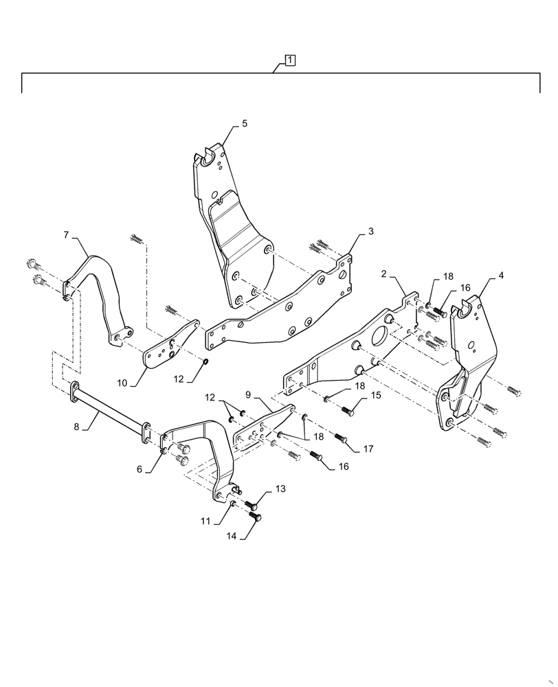 Схема запчастей Case IH L765 - (39.100.271[01]) - VAR - 713745006 - SUBFRAME, MOUNTING PARTS (AFTER NOV 1 2015) (39) - FRAMES AND BALLASTING