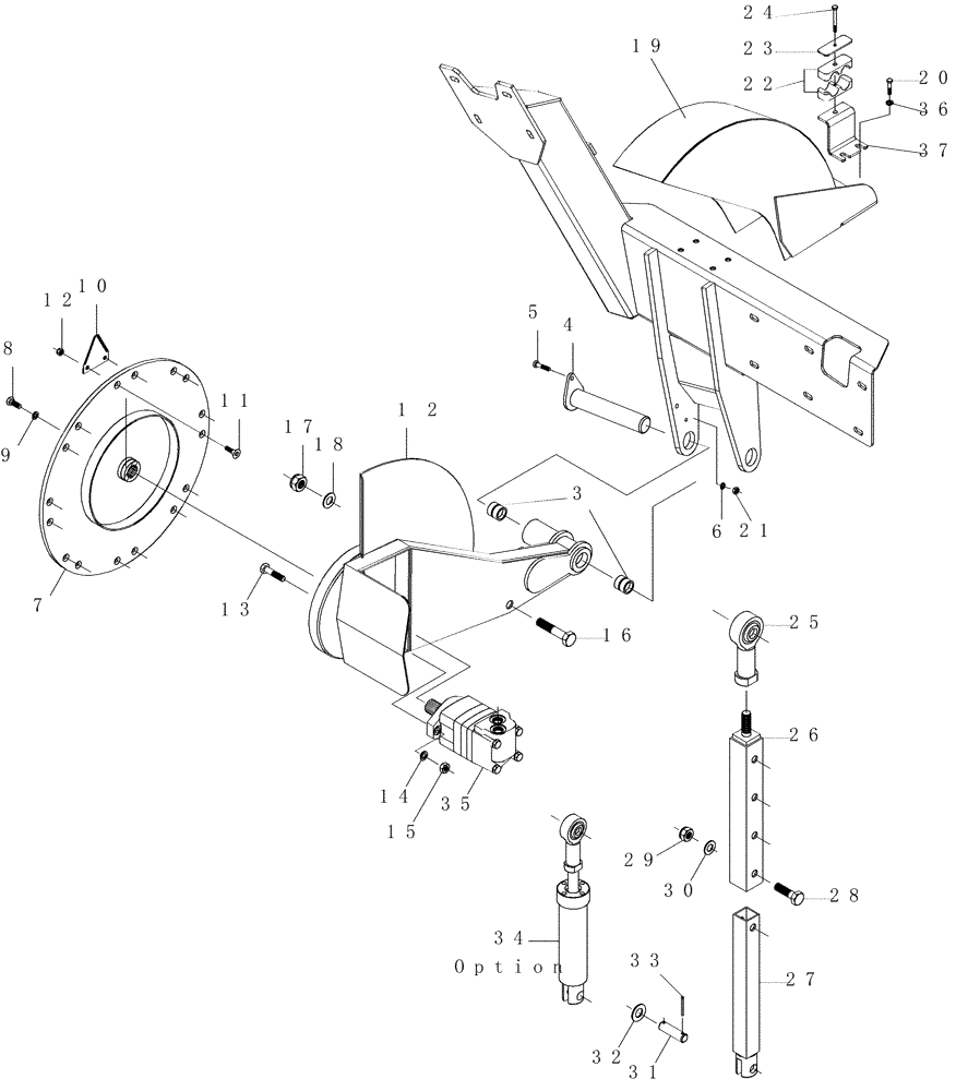 Схема запчастей Case IH 7000 - (A03.07[01]) - Sidetrim Knives 45° (60) - PRODUCT FEEDING