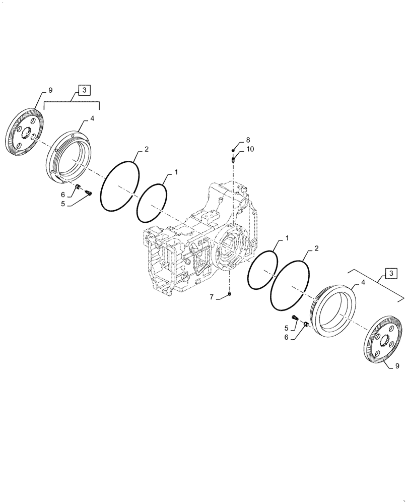 Схема запчастей Case IH PUMA1654 - (33.202.AK[01]) - TRANSMISSION BRAKE (33) - BRAKES & CONTROLS