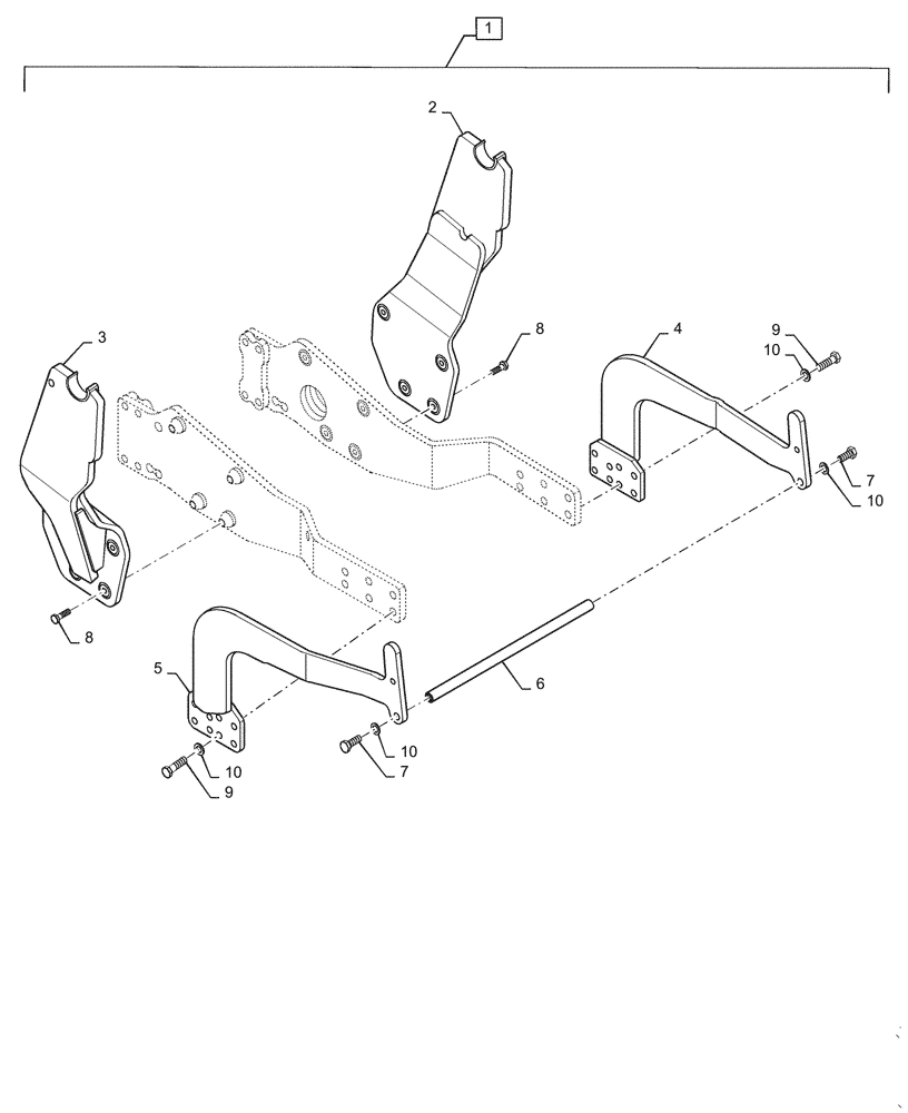 Схема запчастей Case IH L775 - (39.100.320[02]) - VAR - 730866006 - UPRIGHTS, MOUNTING PARTS (39) - FRAMES AND BALLASTING