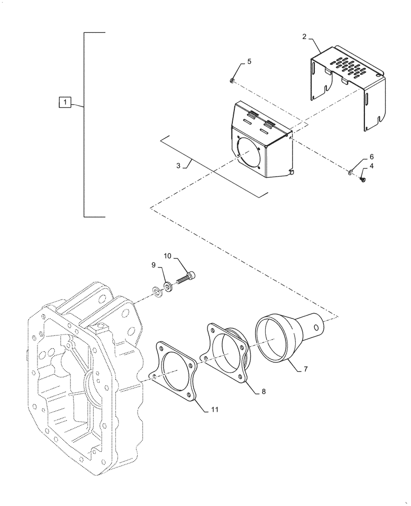 Схема запчастей Case IH PUMA1654 - (31.201.AG[04]) - P.T.O. GUARD (31) - IMPLEMENT POWER TAKE OFF