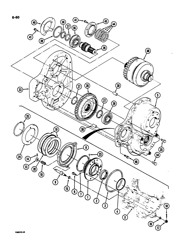 Схема запчастей Case IH 9170 - (6-60) - PTO ASSEMBLY (CONTD) (06) - POWER TRAIN