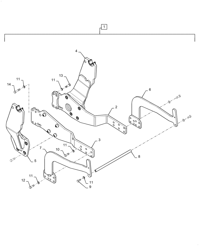 Схема запчастей Case IH L775 - (39.100.320[01]) - VAR - 730784006 - SUBFRAME, MOUNTING PARTS (39) - FRAMES AND BALLASTING