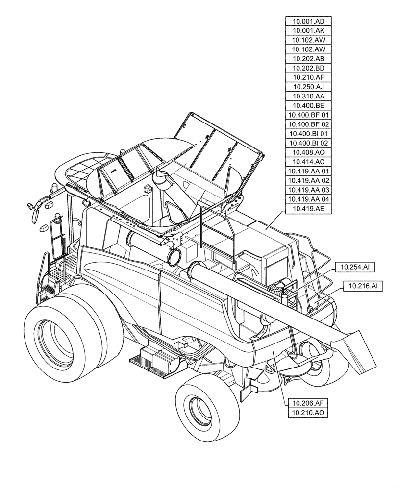 Схема запчастей Case IH 7088 - (10.000.00) - SECTION INDEX - ENGINE (10) - ENGINE