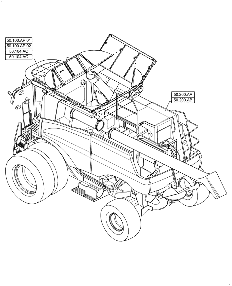 Схема запчастей Case IH 7088 - (50.000.00) - SECTION INDEX - CAB CLIMATE CONTROL (50) - CAB CLIMATE CONTROL