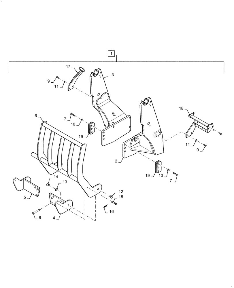 Схема запчастей Case IH L785 - (39.100.330) - VAR - 730407006 - SUBFRAME, MOUNTING PARTS (39) - FRAMES AND BALLASTING