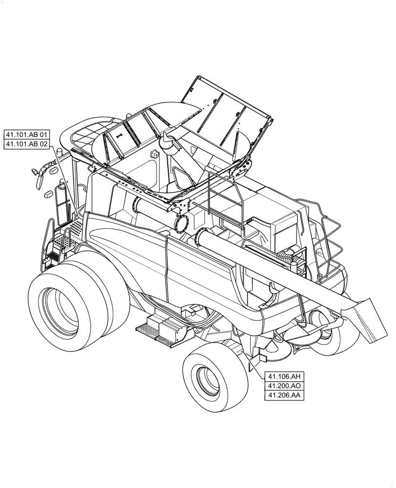 Схема запчастей Case IH 7088 - (41.000.00) - SECTION INDEX - STEERING (41) - STEERING