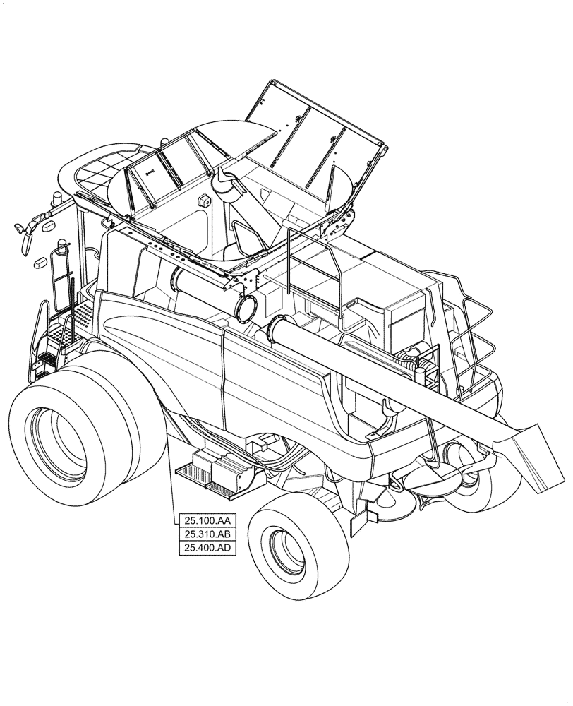 Схема запчастей Case IH 7088 - (25.000.00) - SECTION INDEX - FRONT AXLE SYSTEM (25) - FRONT AXLE SYSTEM