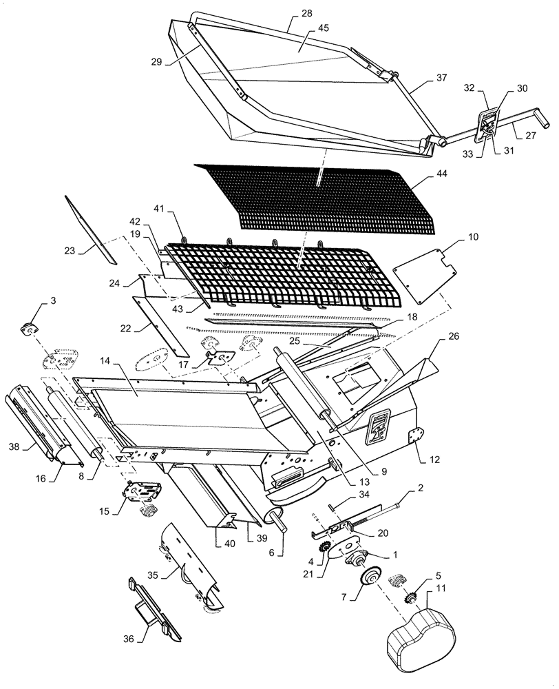 Схема запчастей Case IH 4465 - (77.100.XX[20]) - CONVEYOR TAIL (77) - SEEDING/PLANTING