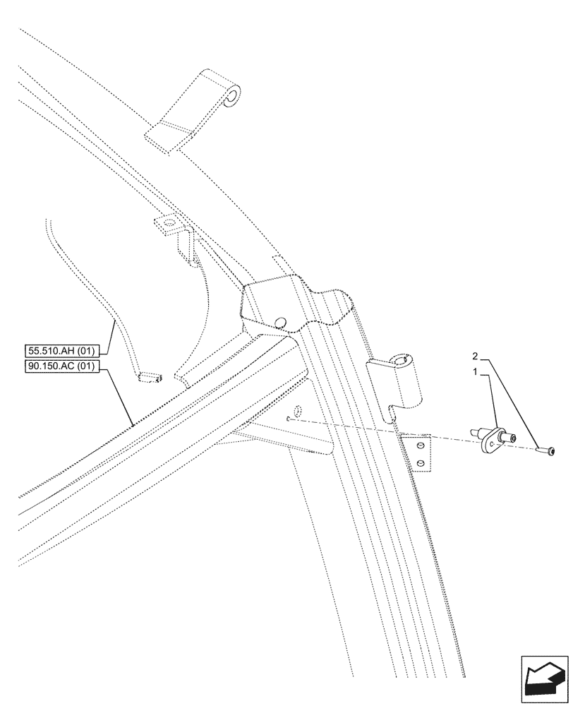 Схема запчастей Case IH PUMA 185 - (55.514.AW[02]) - VAR - 337474, 337476 - SWITCH, INTERIOR LIGHT, CAB (55) - ELECTRICAL SYSTEMS