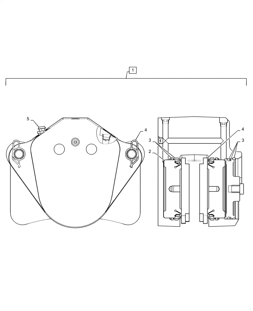 Схема запчастей Case IH 4765 - (33.202.AX[04]) - BRAKE CALIPER AND PADS Invalid section