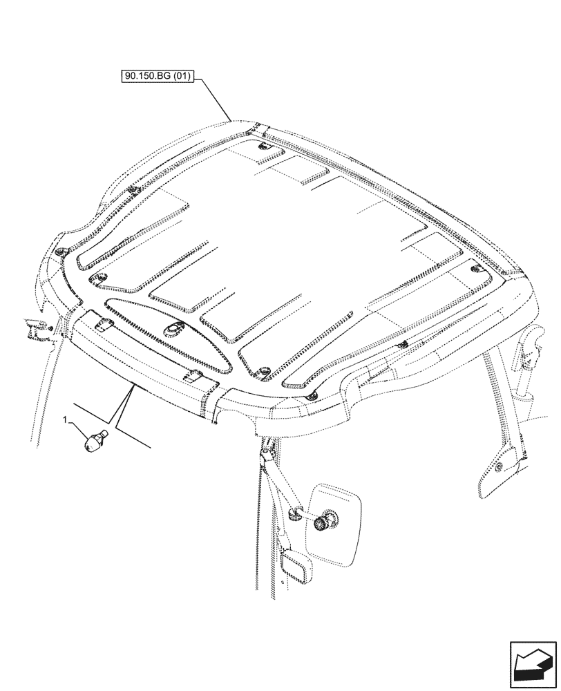 Схема запчастей Case IH PUMA 200 - (55.518.AH[02]) - VAR - 337474, 337476 - FRONT, WIPER ARM, CAB (55) - ELECTRICAL SYSTEMS