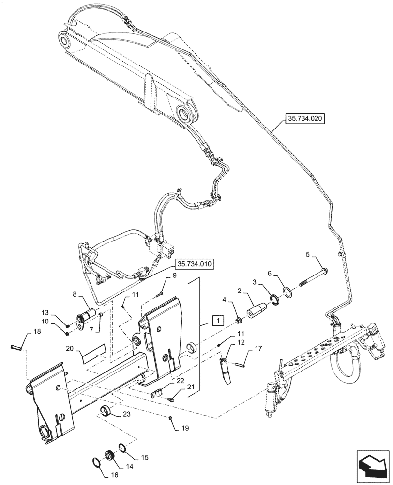 Схема запчастей Case IH SV340 - (82.300.020) - HYDRAULIC RELEASE COUPLER (82) - FRONT LOADER & BUCKET