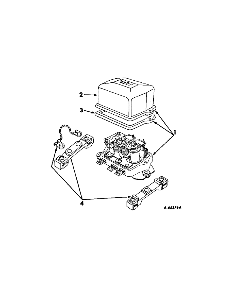Схема запчастей Case IH 503 - (405[1]) - D-301 ENGINE 3-13/16 X 4.390, VOLTAGE REGULATOR, DELCO REMY, COMBINE SERIAL NO. 3250 AND BELOW (10) - ENGINE