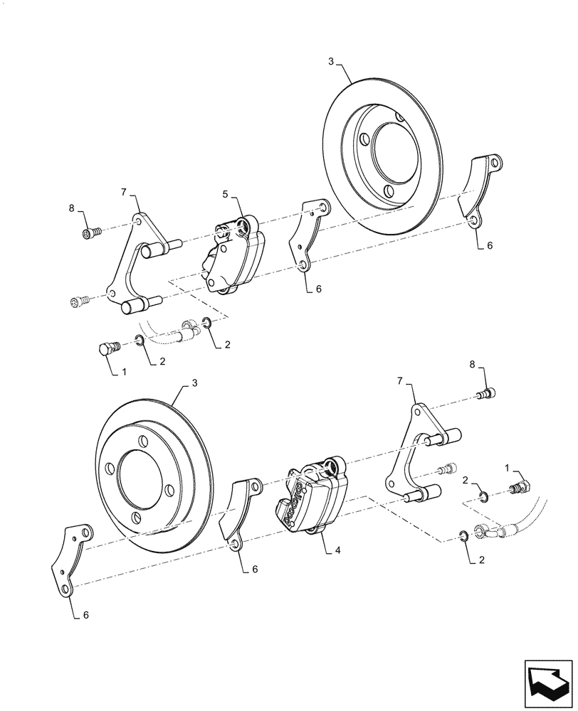 Схема запчастей Case IH SCOUT XL - (33.202.010[02]) - FRONT BRAKE ASSY.(AFTER JAN 31 2015) (33) - BRAKES & CONTROLS