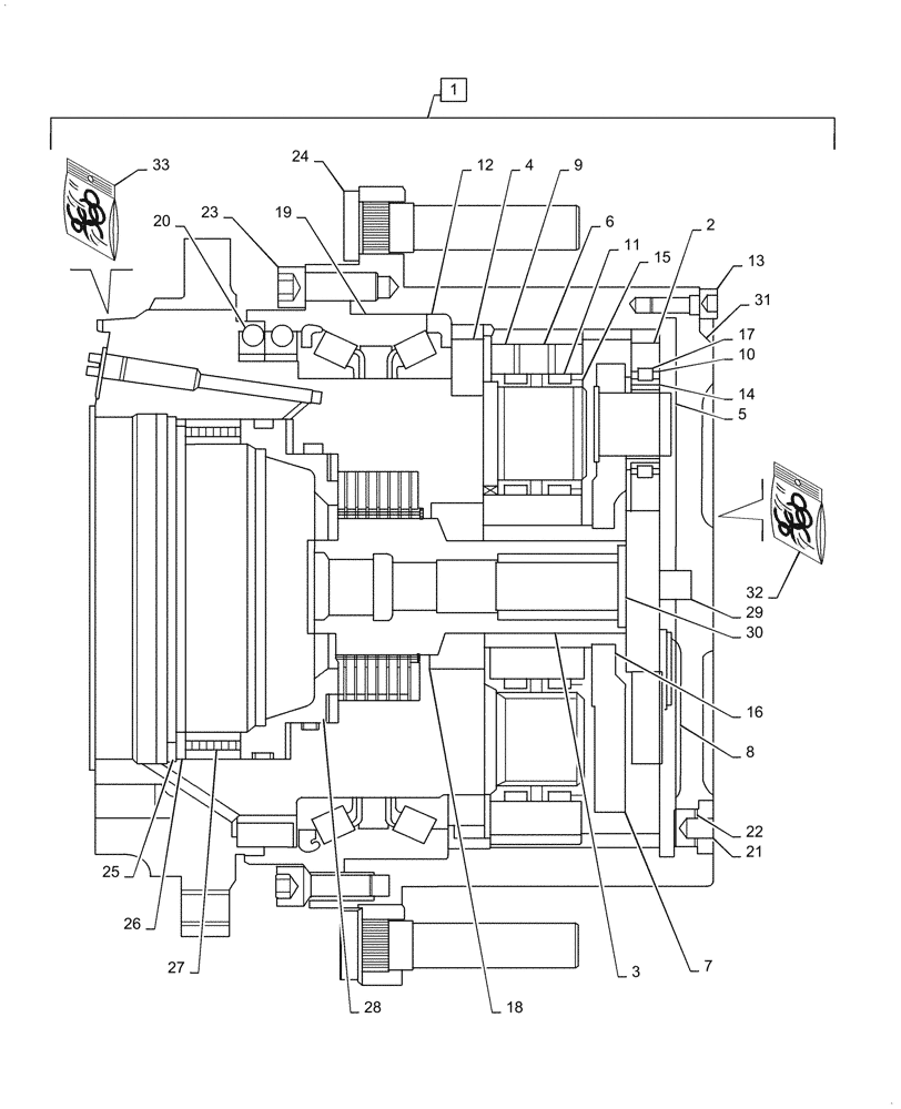 Схема запчастей Case IH PATRIOT 3240 - (29.218.AH[05]) - REAR PLANETARY HUB (29) - HYDROSTATIC DRIVE