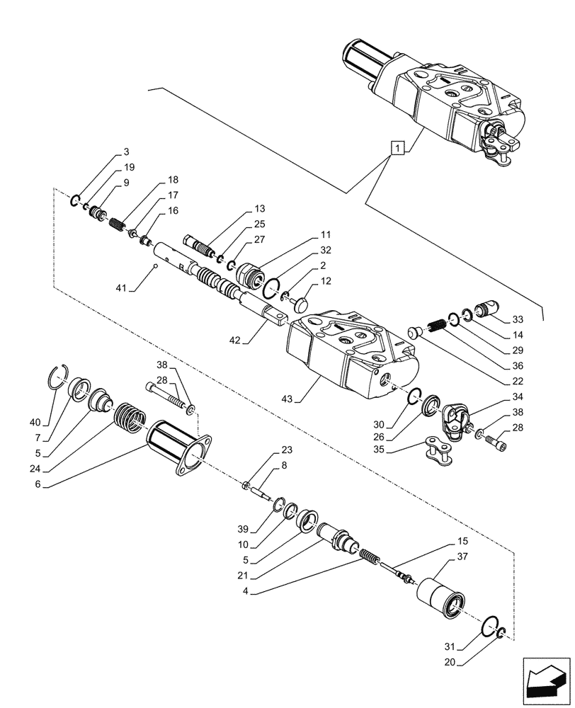Схема запчастей Case IH FARMALL 115C - (35.204.BE[19]) - VAR - 743569 - REMOTE CONTROL VALVE (2 REMOTES - 4 COUPLERS), HI-LO, DISTRIBUTOR, COMPONENTS (35) - HYDRAULIC SYSTEMS