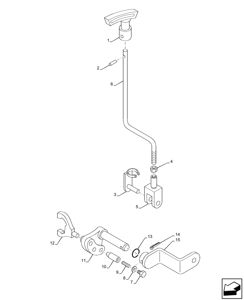 Схема запчастей Case IH JX95HC PLUS - (23.101.010) - STD + VAR - 335113, 390110 - IDLER LEVER, CONTROL (23) - FOUR WHEEL DRIVE SYSTEM