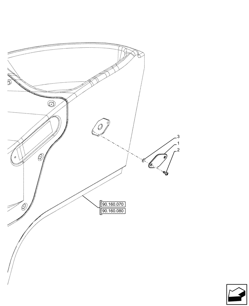 Схема запчастей Case IH JX95HC PLUS - (90.160.090) - STD + VAR - 390110 - CAB INTERIOR TRIM, PLUG (90) - PLATFORM, CAB, BODYWORK AND DECALS