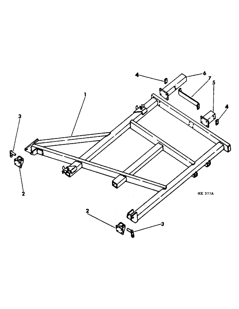 Схема запчастей Case IH 55 - (F-06) - WING FRAME AND EXTENSIONS, 22 FOOT PRIOR TO AUGUST, 1973 SEASON 