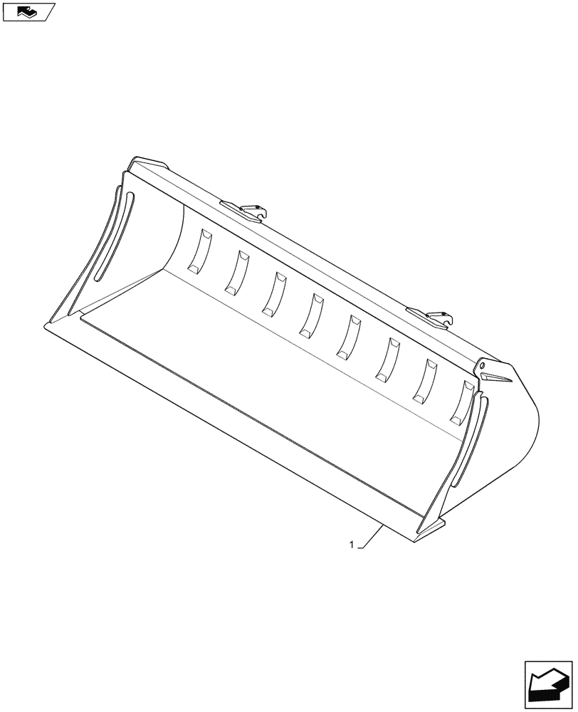 Схема запчастей Case IH L555 - (82.300.AN[06]) - VAR - 730848006 - BUCKET (82) - FRONT LOADER & BUCKET