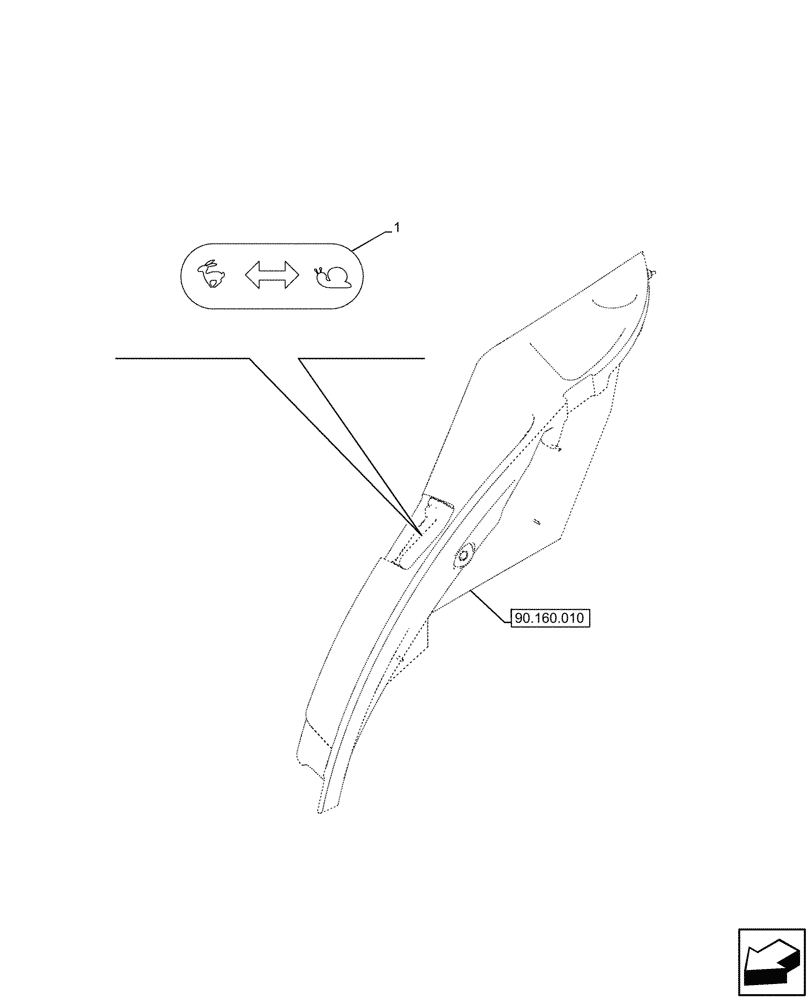 Схема запчастей Case IH JX95HC PLUS - (90.108.330) - VAR - 335113 - CONTROL, DECAL, 20+12 SYNCHRO+CREEPER (90) - PLATFORM, CAB, BODYWORK AND DECALS