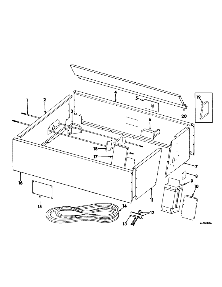 Схема запчастей Case IH 403 - (146) - GRAIN TANK EXTENSION ATTACHMENT, SERIAL NO. 2195 AND BELOW (80) - CROP STORAGE/UNLOADING